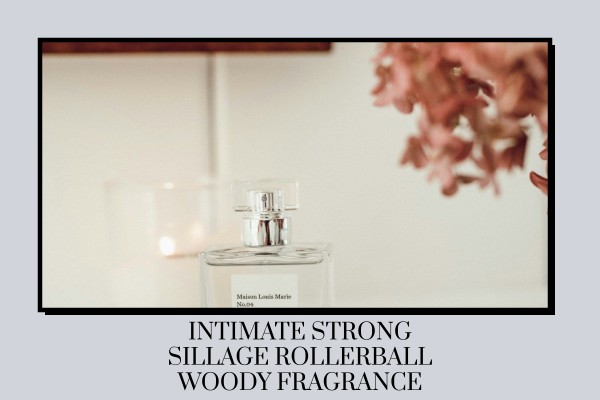 intimate strong sillage rollerball woody fragrance